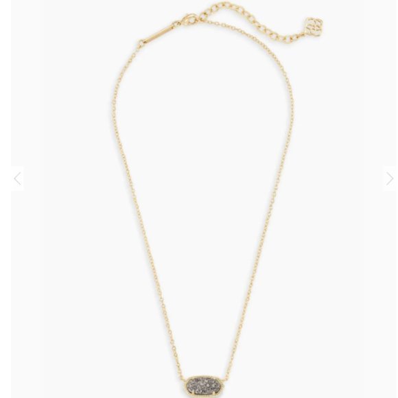 KENDRA SCOTT ELISA GOLD PENDANT IN PLATINUM DRUSY - Picture 4 of 7